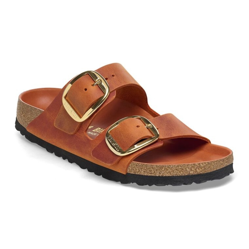Birkenstock Burnt Orange Oiled Leather Sandals - Picture 6 of 6